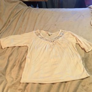 Cream top with some mixed metal bling!